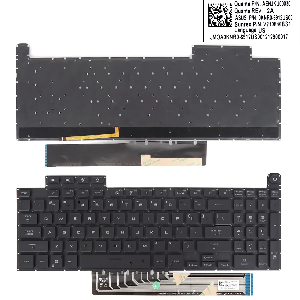 Picture of ASUS TUF Gaming F15 A15 F17 A17 FX507 FX507Z FA507 FA507R FX517 FX517Z FX707 FX707Z FA707 FA707R BLACK(backlit WIN8)